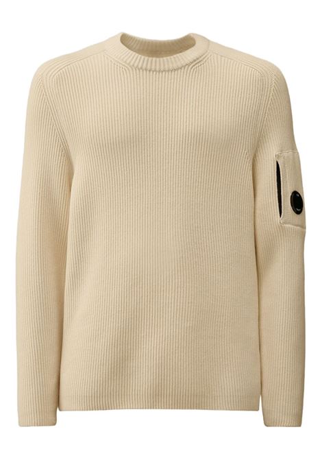 maglione girocollo uomo bianco C.P. COMPANY | 19CMKN015A-006608A103